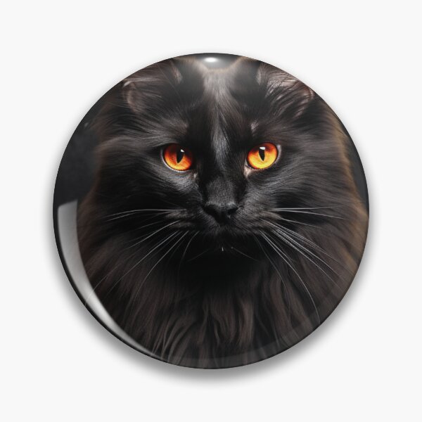 Item preview, Black Cat With Orange Eyes designed and sold by CustomCoolStuff.