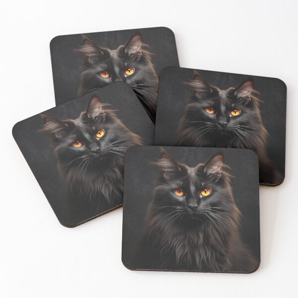 Item preview, Black Cat With Orange Eyes designed and sold by CustomCoolStuff.