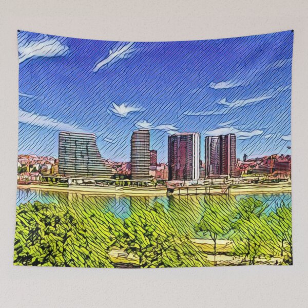 Item preview, A Pop Art Travel Print of Belgrade - Serbia  designed and sold by StudioRedKoala.