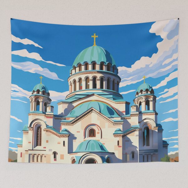 Item preview, A Pop Art Travel Print of Belgrade - Serbia  designed and sold by StudioRedKoala.