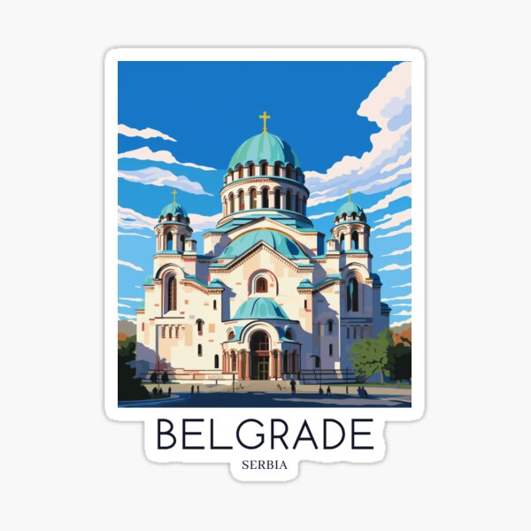 Item preview, A Pop Art Travel Print of Belgrade - Serbia  designed and sold by StudioRedKoala.