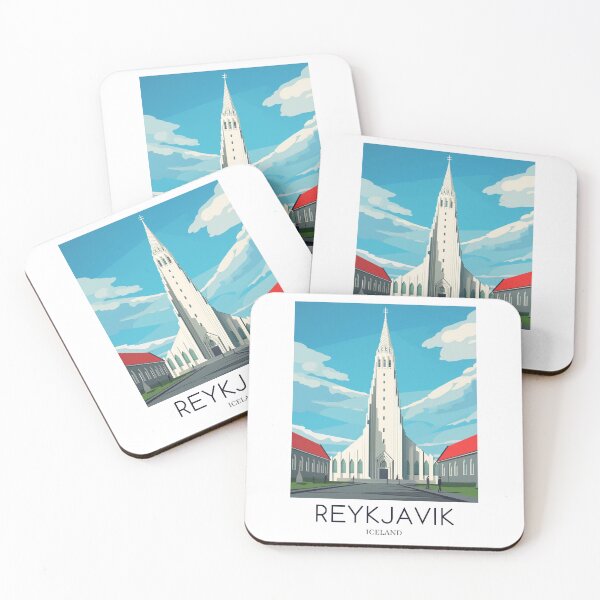 Item preview, A Pop Art Travel Print of Reykjavik - Iceland  designed and sold by StudioRedKoala.