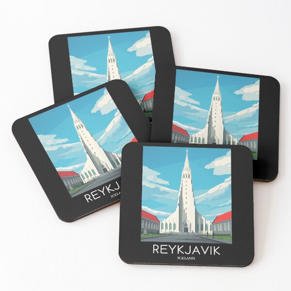 Item preview, A Pop Art Travel Print of Reykjavik - Iceland  designed and sold by StudioRedKoala.
