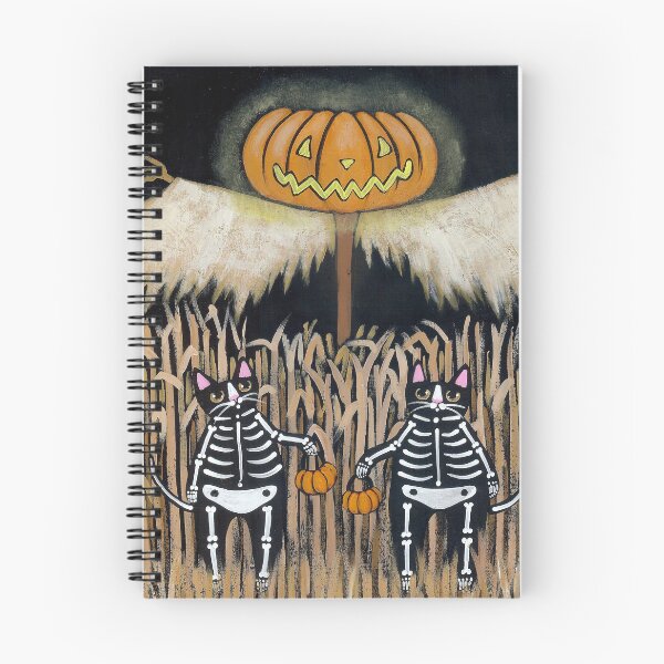 Item preview, The Scarecrow and Skellie Cats designed and sold by KilkennyCat Art.