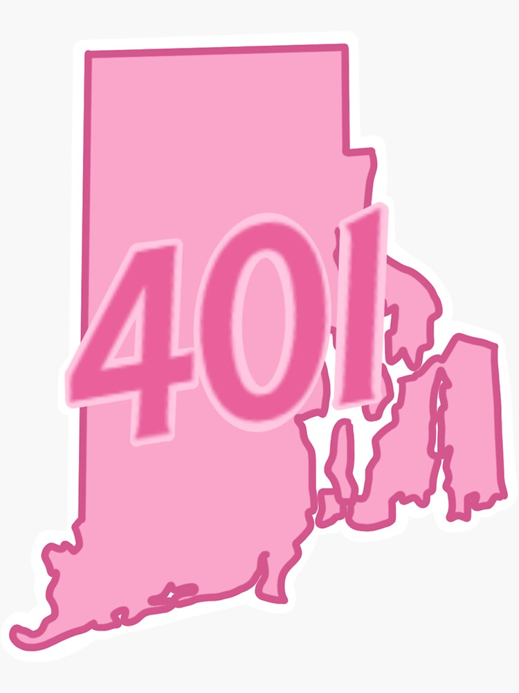 Rhode Island - Area Code 401" Sticker for Sale by yorkvilleprints