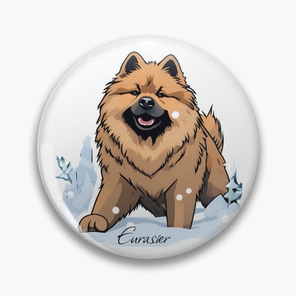 Item preview, Eurasier dog playing in the snow designed and sold by Outofdream1.
