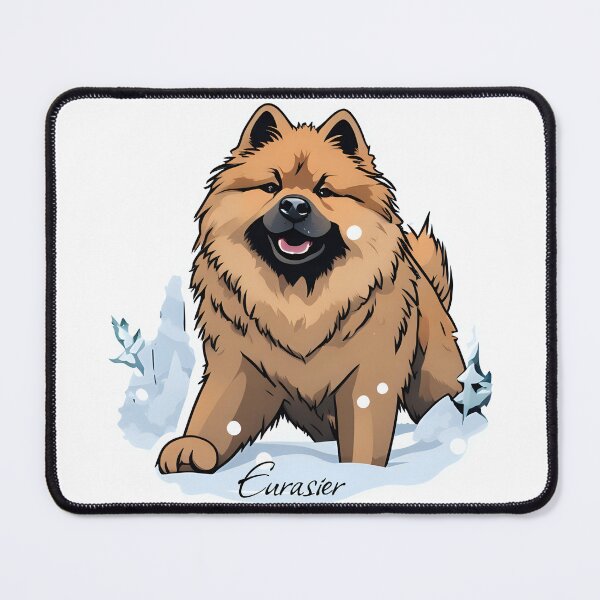 Item preview, Eurasier dog playing in the snow designed and sold by Outofdream1.