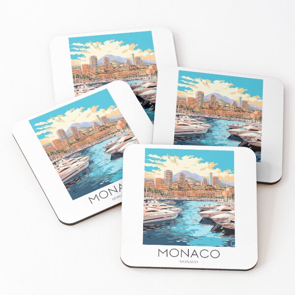 Item preview, A Pop Art Travel Print of Monaco  designed and sold by StudioRedKoala.