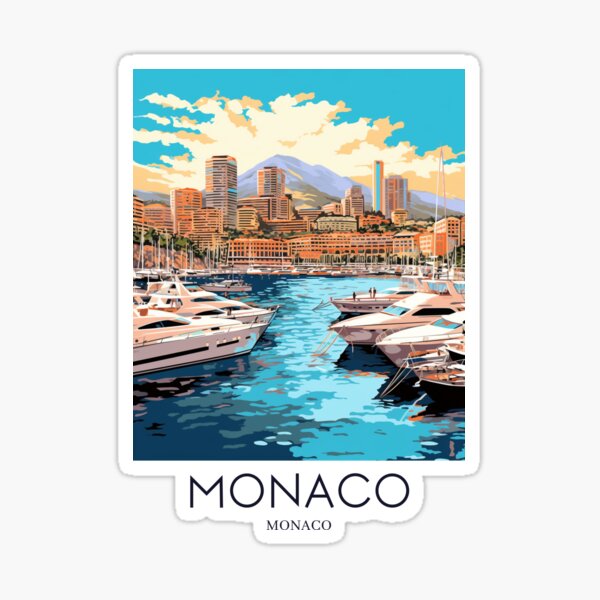 Item preview, A Pop Art Travel Print of Monaco  designed and sold by StudioRedKoala.