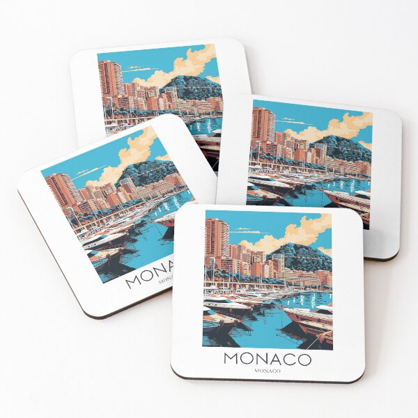 Item preview, A Pop Art Travel Print of Monaco  designed and sold by StudioRedKoala.