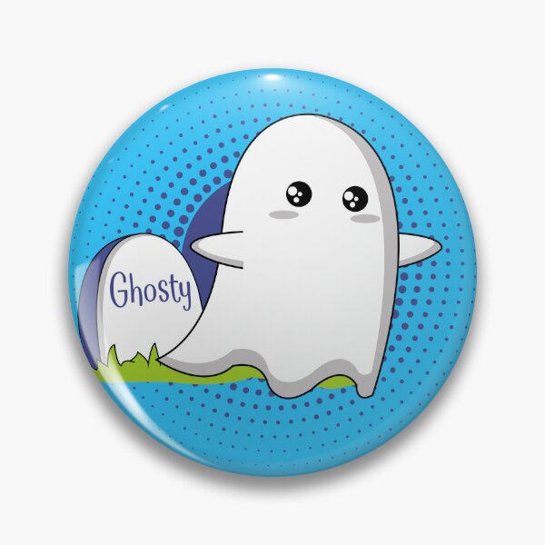 Item preview, GHOSTY - COLLECTION KUTE MONSTER - ORIGINAL ILLUSTRATION designed and sold by Retro-80-90.