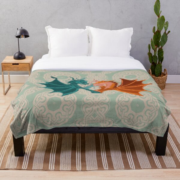 Item preview, Pattern Dragons in love on trellis  - Blush and mint designed and sold by Eejee-SK.