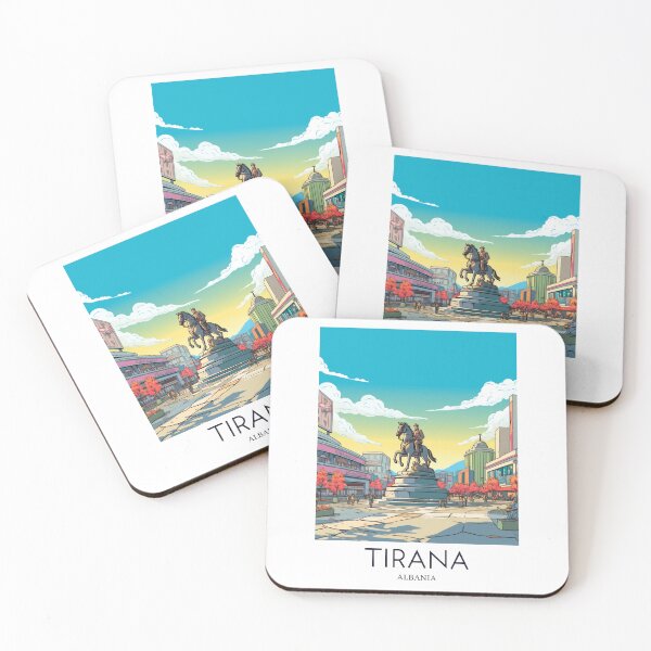 Item preview, A Pop Art Travel Print of Tirana - Albania  designed and sold by StudioRedKoala.