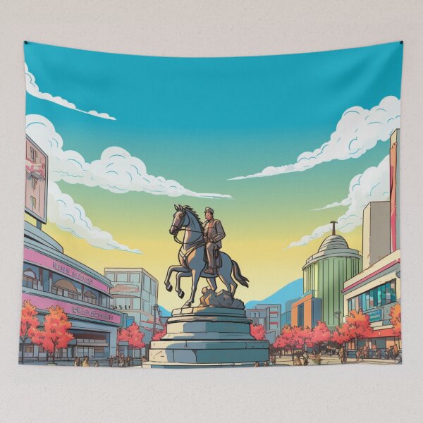 Item preview, A Pop Art Travel Print of Tirana - Albania  designed and sold by StudioRedKoala.