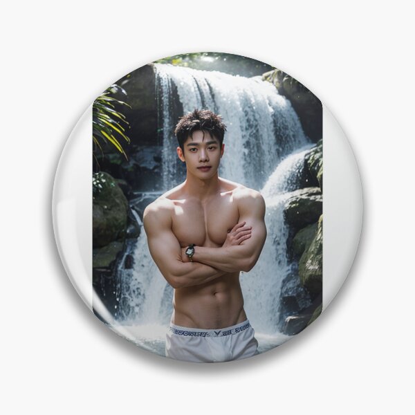 Item preview, sexy cool guy at waterfall designed and sold by ThickDesign.