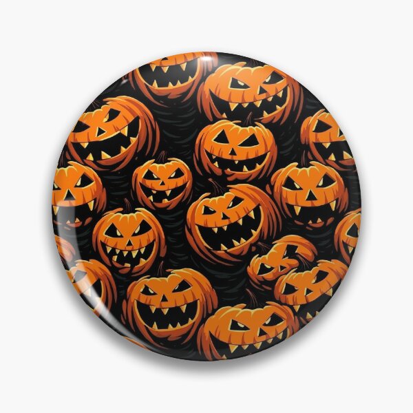 Artikelvorschau, Gruseliger Halloween-Kürbis, der sich nahtlos wiederholt entworfen und verkauft von ajmatos.