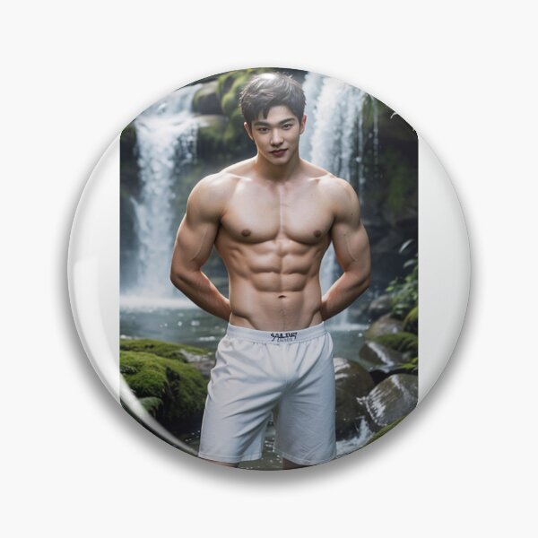 Item preview, sexy cool guy at waterfall designed and sold by ThickDesign.