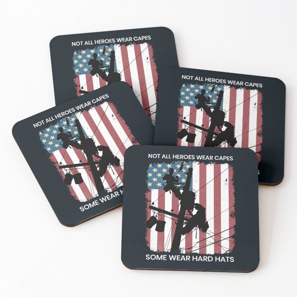 Item preview, Cool Retro American Lineman Silhouette - Patriotic Electrical Lineworker Art designed and sold by LineXpressions.
