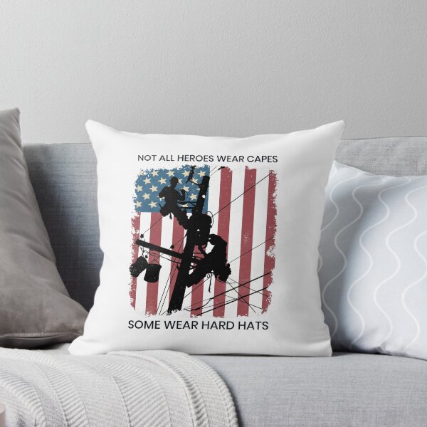 Item preview, Cool Retro American Lineman Silhouette - Patriotic Electrical Lineworker Art designed and sold by LineXpressions.