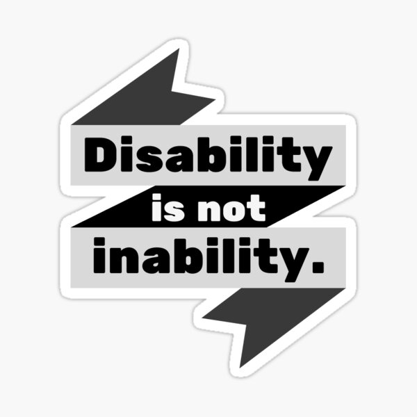 Item preview, Disability is not inability ribbon designed and sold by MillyNeedsHelp.