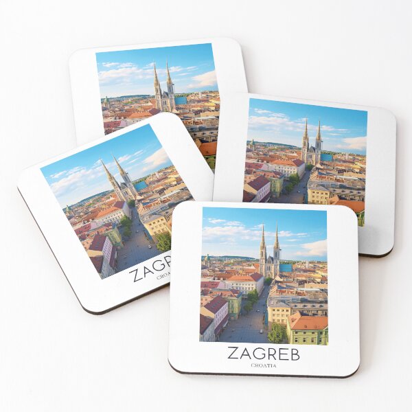 Artikelvorschau, A Pop Art Travel Print of Zagreb - Croatia entworfen und verkauft von StudioRedKoala.