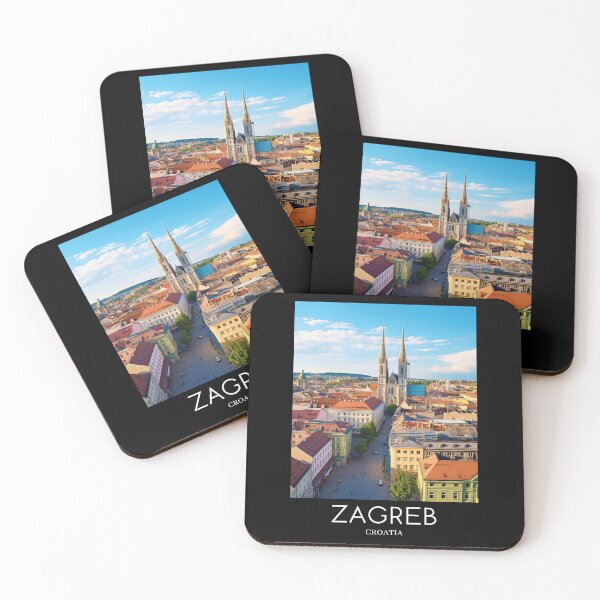 Artikelvorschau, A Pop Art Travel Print of Zagreb - Croatia entworfen und verkauft von StudioRedKoala.