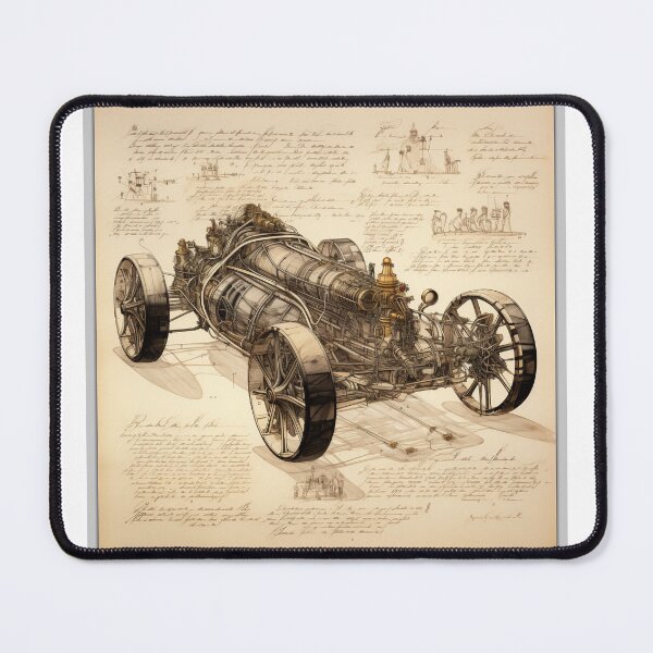 Item preview, cyberpunk da vinci style sketch for speed lovers designed and sold by Josefbaillo.