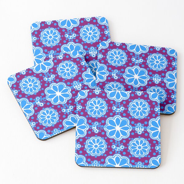 Item preview, BLUE-PURPLE GEOMETRIC ABSTRACT PATTERNS ART designed and sold by sharlesart.