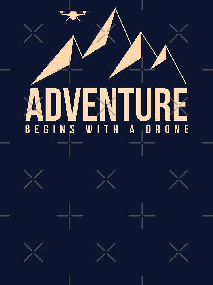 Thumbnail 7 of 7, Classic T-Shirt, Drone: Adventure Begins With a Drone designed and sold by Teesamust.