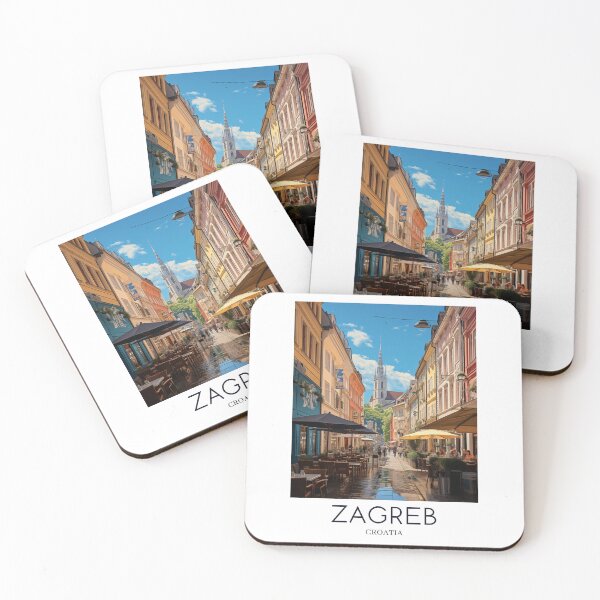Item preview, A Pop Art Travel Print of Zagreb - Croatia  designed and sold by StudioRedKoala.