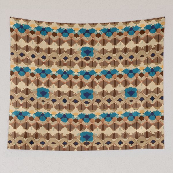 Item preview, Abstract brown and blue pattern designed and sold by CreativeNxt.