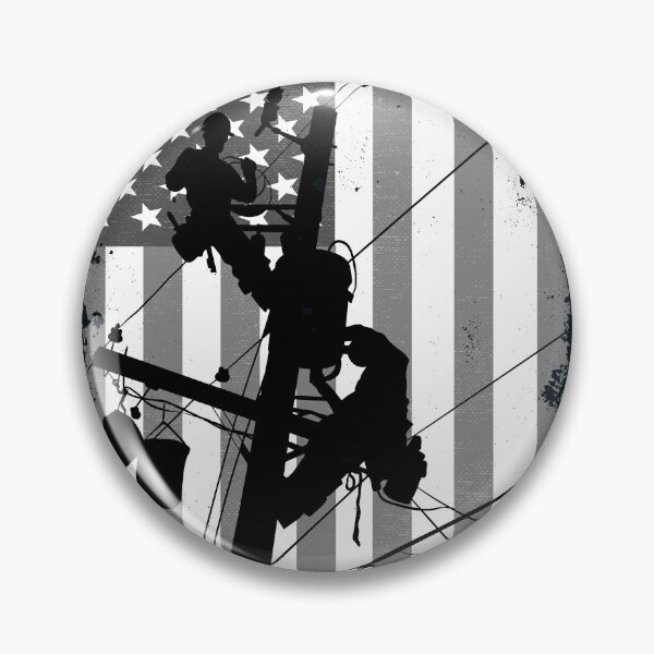Item preview, Patriotic American Lineman - Not All Heroes Wear Capes, Some Wear Hard Hats designed and sold by LineXpressions.