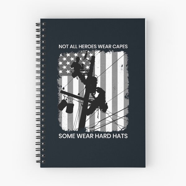Item preview, Patriotic American Lineman - Not All Heroes Wear Capes, Some Wear Hard Hats designed and sold by LineXpressions.