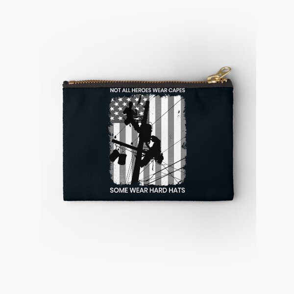 Item preview, Patriotic American Lineman - Not All Heroes Wear Capes, Some Wear Hard Hats designed and sold by LineXpressions.