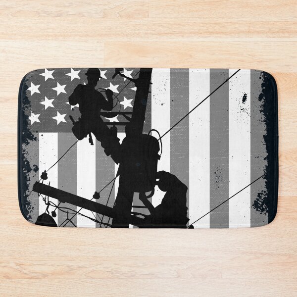 Item preview, Patriotic American Lineman - Not All Heroes Wear Capes, Some Wear Hard Hats designed and sold by LineXpressions.