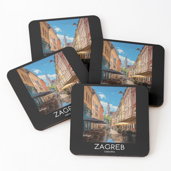 Item preview, A Pop Art Travel Print of Zagreb - Croatia  designed and sold by StudioRedKoala.