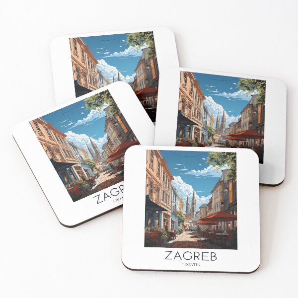 Item preview, A Pop Art Travel Print of Zagreb - Croatia  designed and sold by StudioRedKoala.