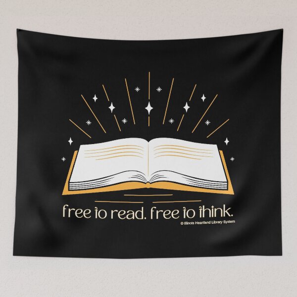 Item preview, Free to Read, Free to Think designed and sold by Illinois Heartland Library System.