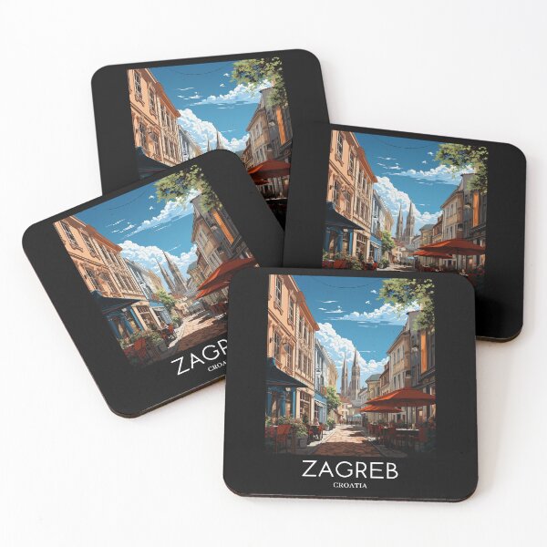 Item preview, A Pop Art Travel Print of Zagreb - Croatia  designed and sold by StudioRedKoala.