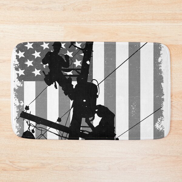 Item preview, Patriotic American Lineman - Not All Heroes Wear Capes, Some Wear Hard Hats designed and sold by LineXpressions.