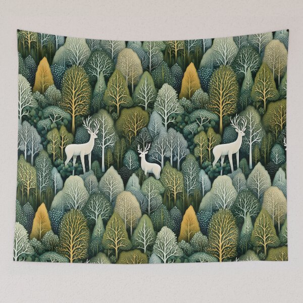 Item preview, Winter Deer in the Forest I designed and sold by the-lamplighter.