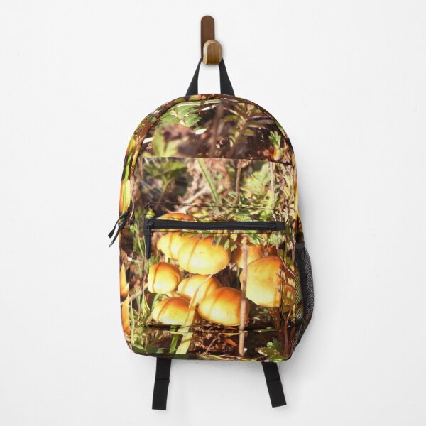Item preview, Yellow fungi sunlit in the forest designed and sold by MadaruCreations.