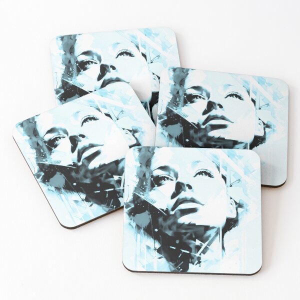 Item preview, Blue abstract portrait designed and sold by clarazen.