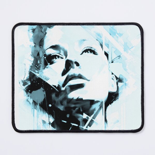 Item preview, Blue abstract portrait designed and sold by clarazen.