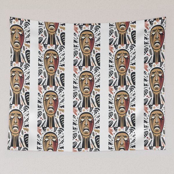 Aperçu de l'œuvre Visage montrant le cri de peur créée et vendue par ArtFeverShop.