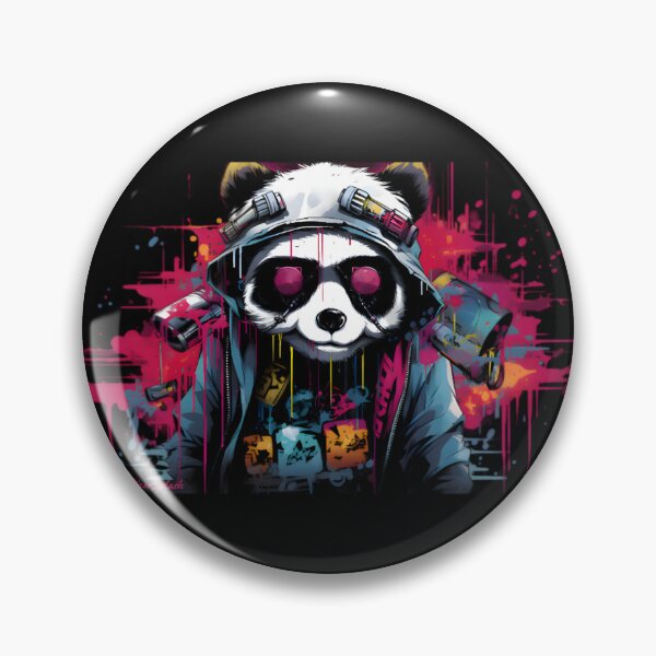 Item preview, Cyber Panda, cartoon, Splash designed and sold by ArtWearSplash.