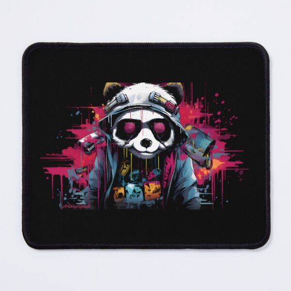 Item preview, Cyber Panda, cartoon, Splash designed and sold by ArtWearSplash.