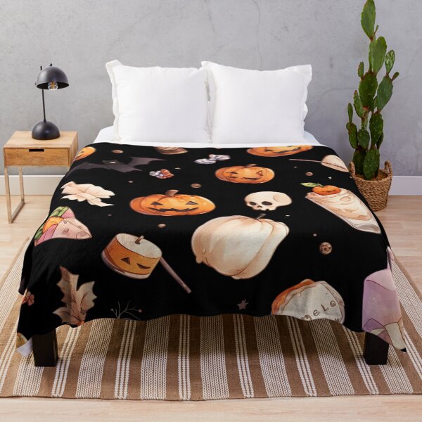 Item preview, Halloween Pattern Pumpkins, Bats, Skulls, and Candies designed and sold by Trendjoy.