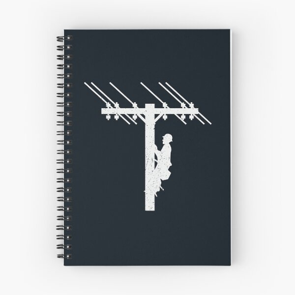 Item preview, Cool Vintage Lineman Silhouette on Utility Poles designed and sold by LineXpressions.