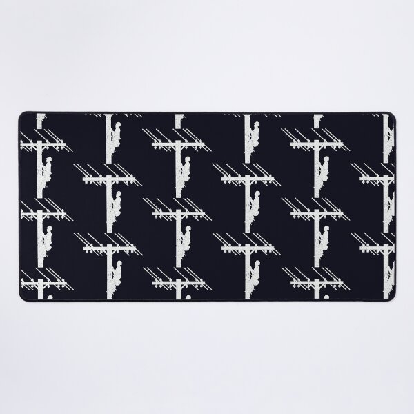 Item preview, Cool Vintage Lineman Silhouette on Utility Poles designed and sold by LineXpressions.